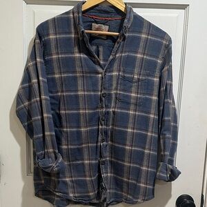 Hollister Blue and White Plaid Button-Down Shirt